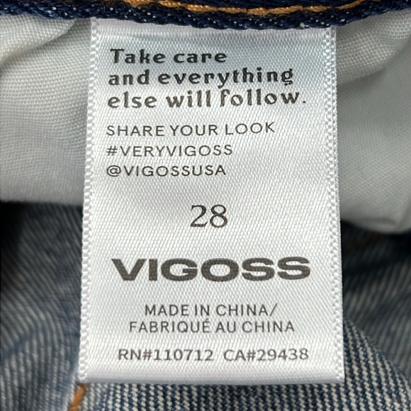 Vigoss Royce / Stitch Fix Jeans Size 28 Blue Denim Hi Rise 70’s Wide Leg NWT - Picture 9 of 13